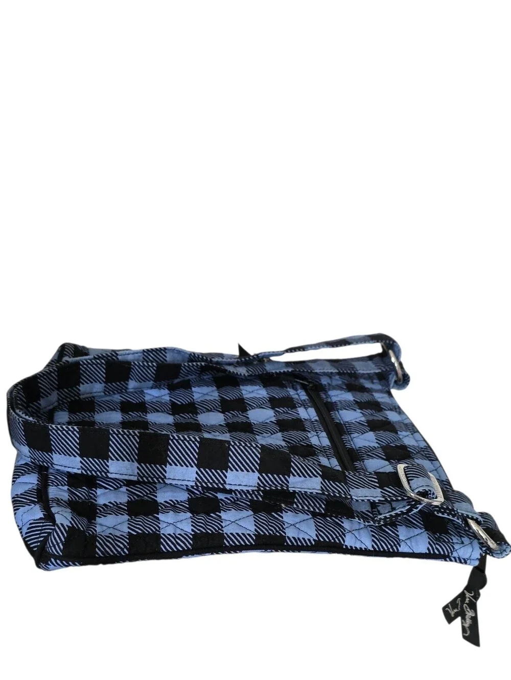 Vera Bradley Blue Buffalo Check Quilted Crossbody Shoulder Bag Lightweight NWOT - Picture 12 of 16